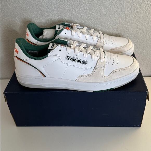 Reebok Men\'s Phase Court Vintage Tennis White & Green Sneakers Size 13 New Box main image 10